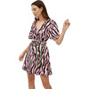 Women's Tabitha Dress, Pixelated Zebra Pink - Dresses - 1 - thumbnail