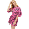 Women's Pia Dress, Woven Clouds Red - Dresses - 1 - thumbnail