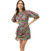 Women's Pia Dress, Wallpaper Floral Pink - Dresses - 1 - thumbnail