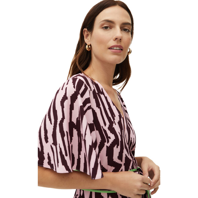 Women's Tabitha Dress, Pixelated Zebra Pink - Dresses - 2