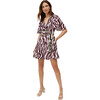Women's Tabitha Dress, Pixelated Zebra Pink - Dresses - 3
