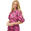 Women's Pia Dress, Woven Clouds Red - Dresses - 2