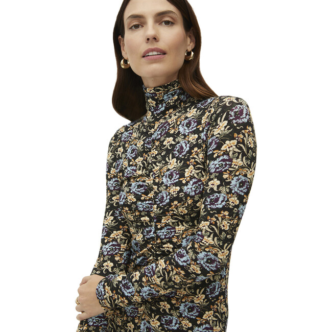 Women's Marlow Dress, Wallpaper Floral Dark - Dresses - 2