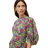 Women's Pia Dress, Wallpaper Floral Pink - Dresses - 2