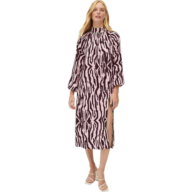 Women's Fay Dress, Pixelated Zebra Pink - Dresses - 1