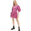 Women's Pia Dress, Woven Clouds Red - Dresses - 4
