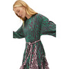 Women's Ella Dress, Pixelated Zebra Green - Dresses - 2