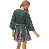 Women's Ella Dress, Pixelated Zebra Green - Dresses - 4