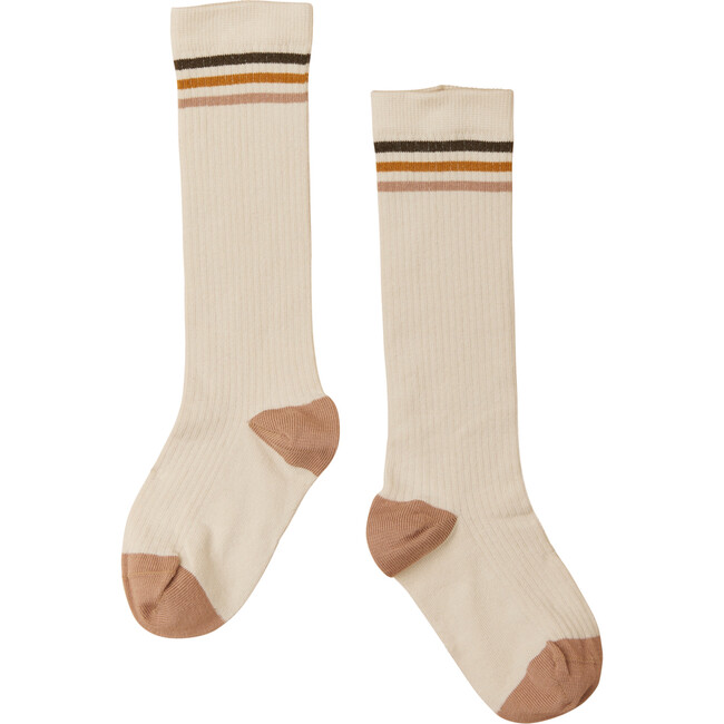 Striped Socks, Off White - Socks - 1