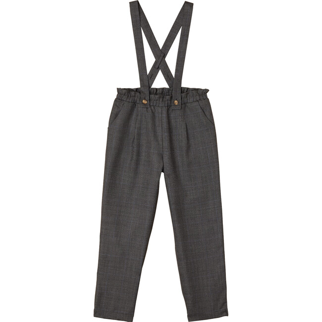Merino Wool Suspender Pants, Charcoal