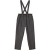 Merino Wool Suspender Pants, Charcoal - Pants - 1 - thumbnail
