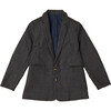 Oversized Merino Wool Blazer, Charcoal - Blazers - 1 - thumbnail