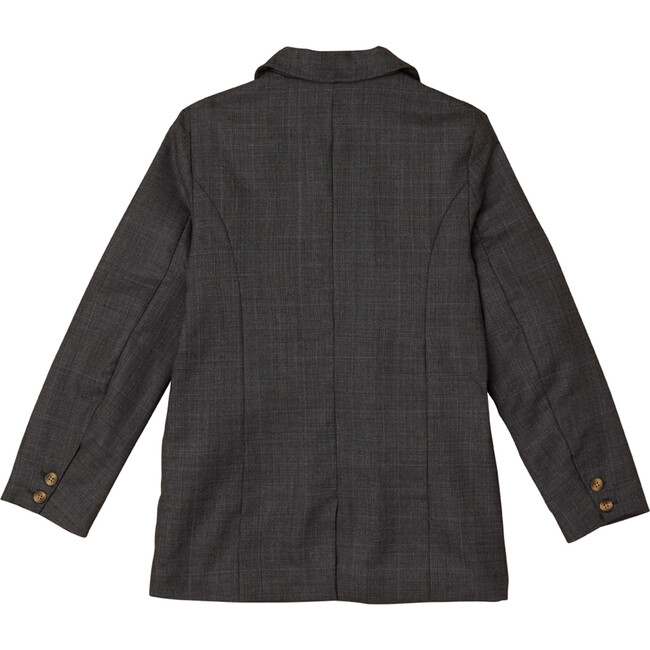 Oversized Merino Wool Blazer, Charcoal - Blazers - 3
