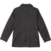 Oversized Merino Wool Blazer, Charcoal - Blazers - 3