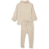 Funnel Sweater and Footless Leggings Set, Oatmeal Marl - Mixed Apparel Set - 1 - thumbnail