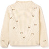Cable Knit Applique Sweater, Ecru - Dresses - 1 - thumbnail