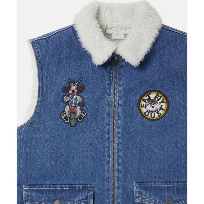 Denim Vest, Blue - Jackets - 2