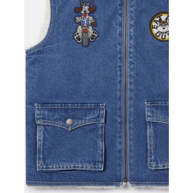 Denim Vest, Blue - Jackets - 3