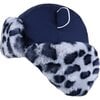 Arctic Cub Trapper Hat, Navy and Leopard - Hats - 3