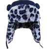 Arctic Cub Trapper Hat, Navy and Leopard - Hats - 4