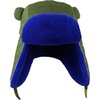 Arctic Cub Trapper Hat, Light Khaki with Blue Trim - Hats - 4