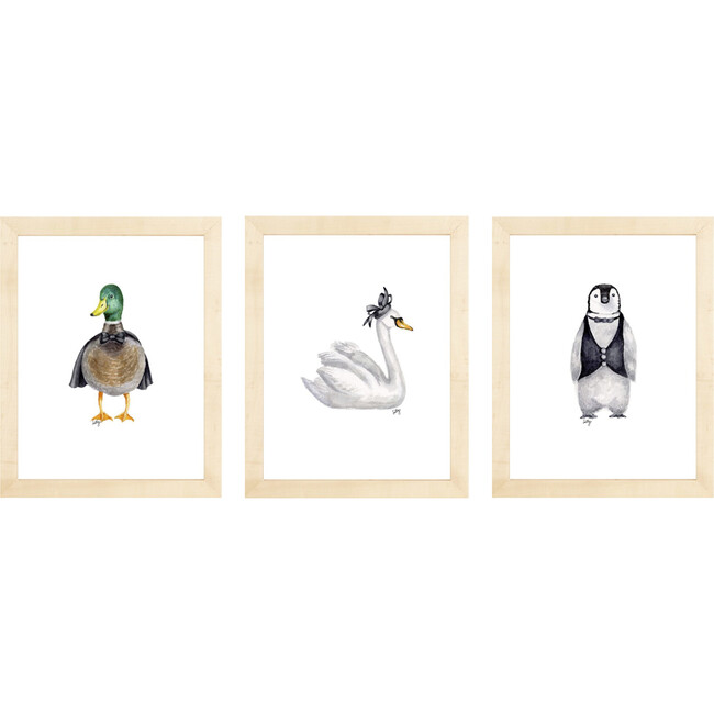 Set of 3 Fancy Animals Prints, Birds - Art - 9