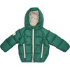 Puffer Jacket, Green - Coats - 1 - thumbnail