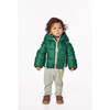 Puffer Jacket, Green - Coats - 3 - thumbnail