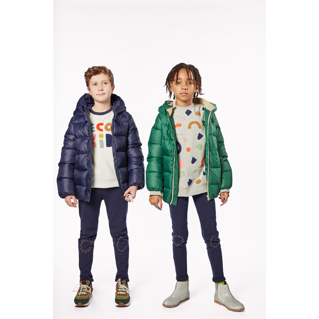 Puffer Jacket, Navy - Coats - 3