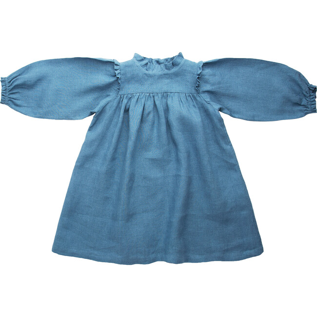 Marbles Dress, Cornflower Blue Linen