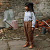 Jumping Jack Trousers, Rose Caramel Check Linen - Pants - 3