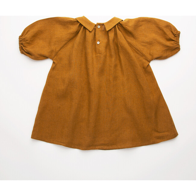 Mother May I Dress, Burnt Caramel Linen - Dresses - 5