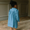 Marbles Dress, Cornflower Blue Linen - Dresses - 4