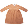 Hopscotch Dress, Rose Caramel Check Linen - Dresses - 1 - thumbnail