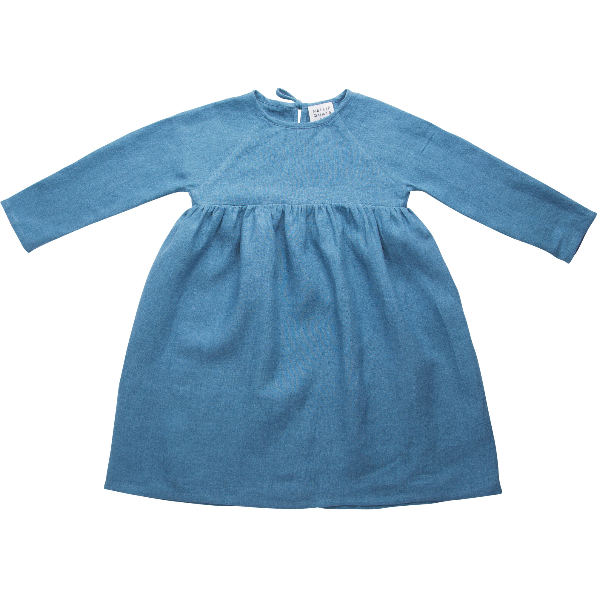 Hopscotch Dress, Cornflower Blue Linen - Dresses - 1