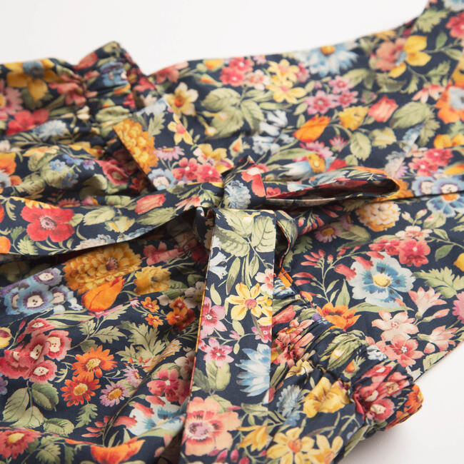 Jump Rope Romper, Heirloom Liberty Print Cotton - Rompers - 4
