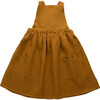 Conkers Pinafore, Burnt Caramel Linen - Dresses - 1 - thumbnail