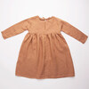 Hopscotch Dress, Rose Caramel Check Linen - Dresses - 5