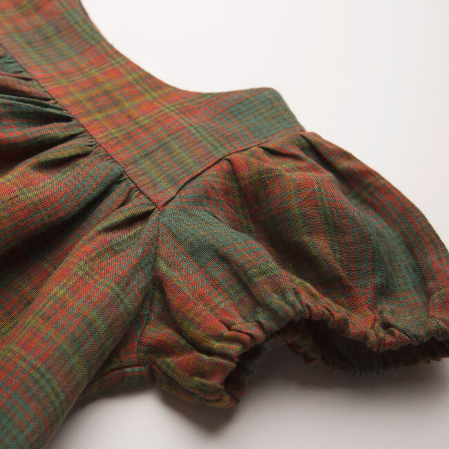 Cats Cradle Dress, Redwood Tartan Linen - Dresses - 3