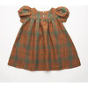 Cats Cradle Dress, Redwood Tartan Linen - Dresses - 4