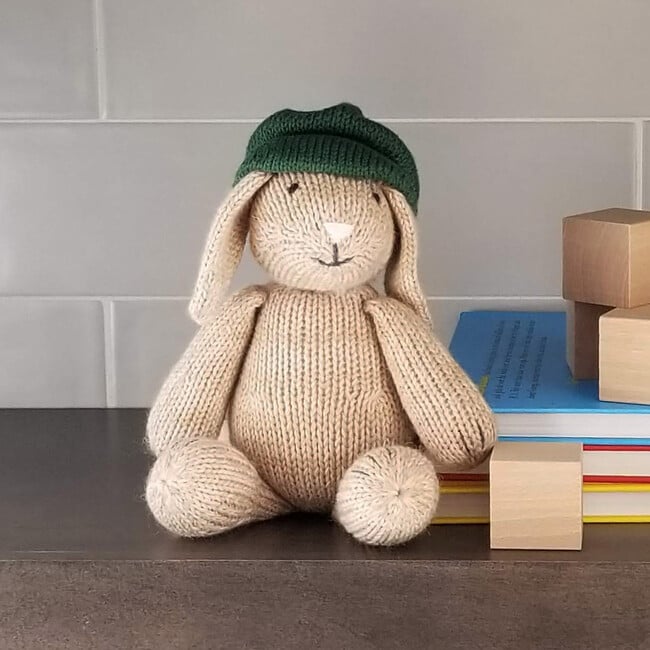 Plush Newsboy Bunny, Brown - Plush - 2