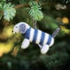 Set of 6 Dachshund Holiday Ornaments, Multi Stripe - Ornaments - 2