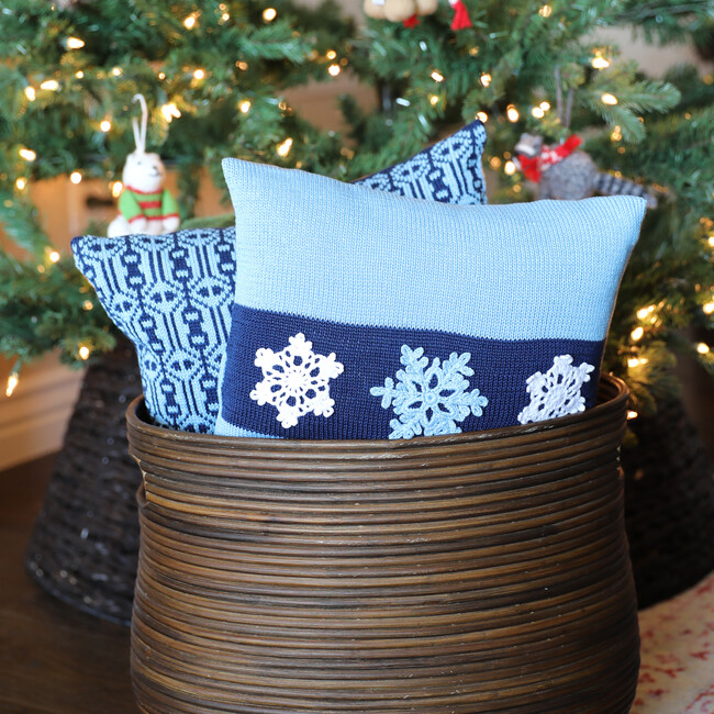 Snowflake Pillow, Blue - Accents - 3