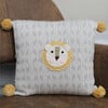 Lion Pillow, Grey/Mustard - Decorative Pillows - 3