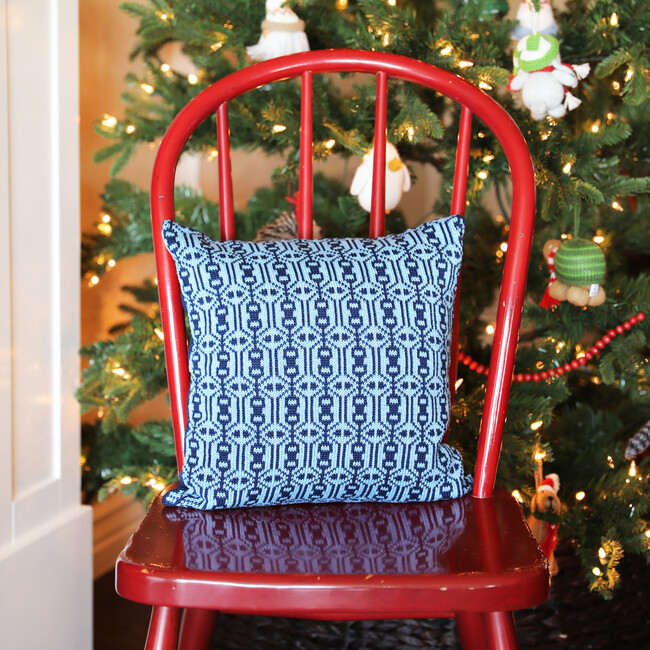 Nordic Pattern Pillow, Blue - Accents - 3