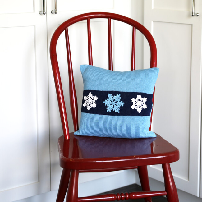 Snowflake Pillow, Blue - Accents - 5