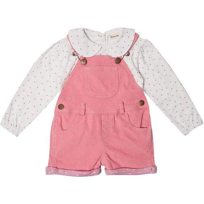 Peter Pan Collar Shirt, Pink Dot - Shirts - 2