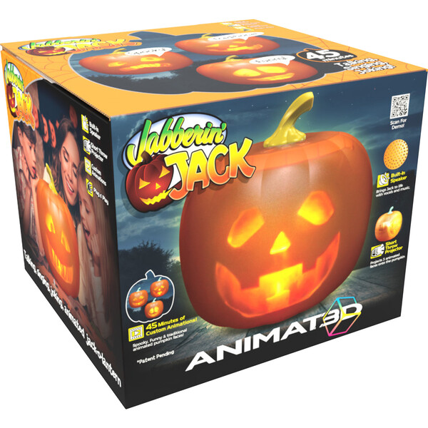 Jabberin' Jack The Talking Animated Pumpkin with Built-In Projector ...