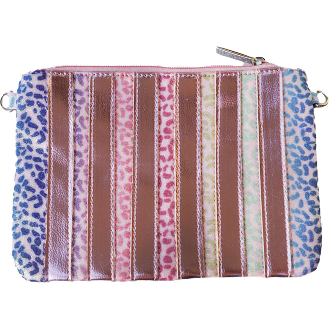 Leopard Stripe Cross Body Bag, Rainbow - Bags - 1