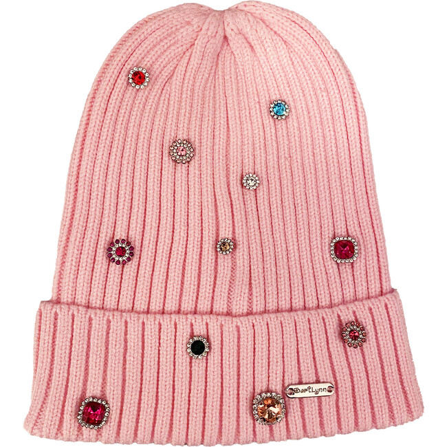 Jewel Beanie, Pink - Hats - 1